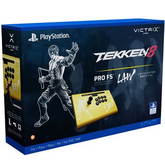 Manette Pdp Victrix Pro FS Tekken 8 Law pour PS5 PS4 et PC Jaune