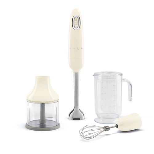 Mixeur plongeant avec accessoires Smeg Années 50 HBF03CREU 700 W Crème