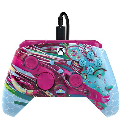 PDP Manette filaire Rematch Glow Wired Advanced: Android Dreams pour Xbox Series X S Xbox One et PC