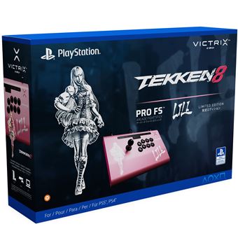 Manette Pdp Victrix Pro FS Tekken 8 Arcade Fight Stick Lili pour PS5 PS4 et PC Rose