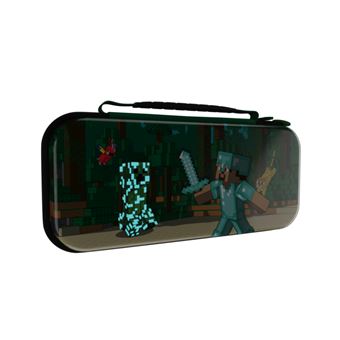 Etui de voyage Pdp Plus Glow Realmz Minecraft Forest Battle pour Nintendo Switch Nintendo Switch Lite et Nintendo Switch Modèle OLED