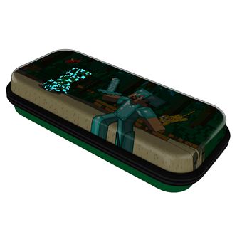 Etui de voyage Pdp Plus Glow Realmz Minecraft Forest Battle pour Nintendo Switch Nintendo Switch Lite et Nintendo Switch Modèle OLED