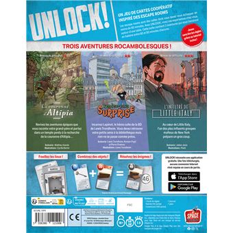 Unlock! Risky Adventures – Escape Game Coopératif 1-6 Joueurs Dès 10 Ans – As D'Or