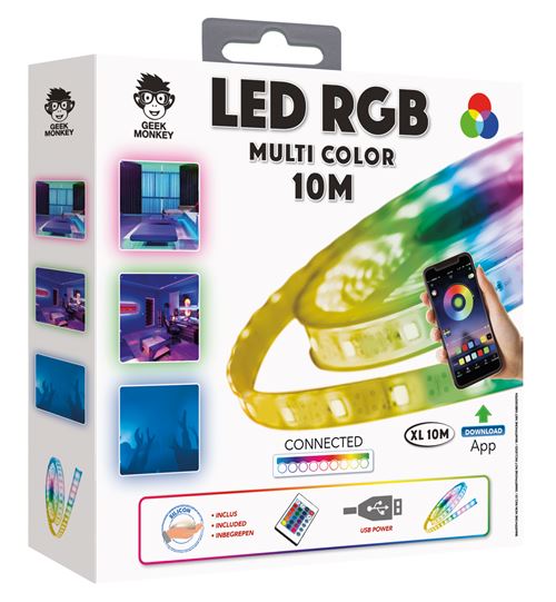 ruban-led-rgb-xl-geek-monkeys-10-m-avec-revetement-en-silicone-telecommande-app-a-telecharger-gm434