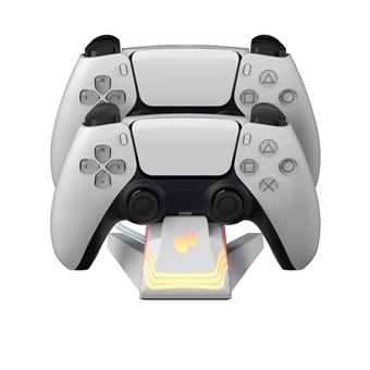 Double chargeur Pdp Afterglow Wave pour PS5 Blanc