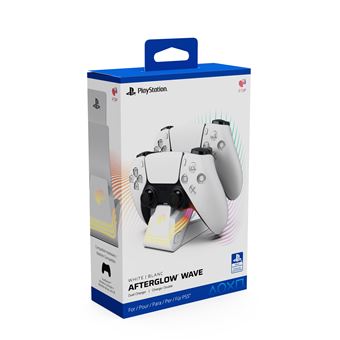 Double chargeur Pdp Afterglow Wave pour PS5 Blanc