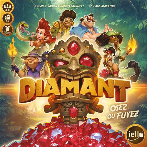 Jeu de Stratégie Iello Diamant Nouvelle Édition – Bluff et Prise de Risque, 3-8 Joueurs