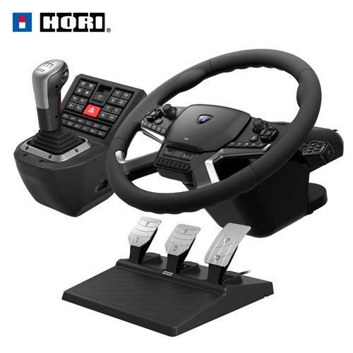 Volant Gaming Hori Force Feedback Truck Control System Pour Pc Noir