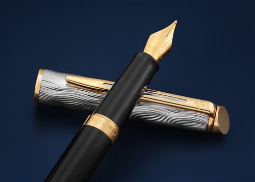 Stylo Plume Waterman Hemisphere - Laque Noire Et Platine - Plume En Métal Moyenne - Occasion Prestige