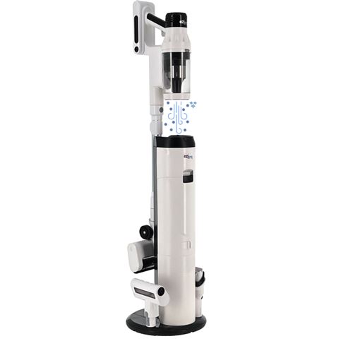Aspirateur balai sans fil avec base de vidage Eziclean® Cyclomax R22 Station 500 W Blanc