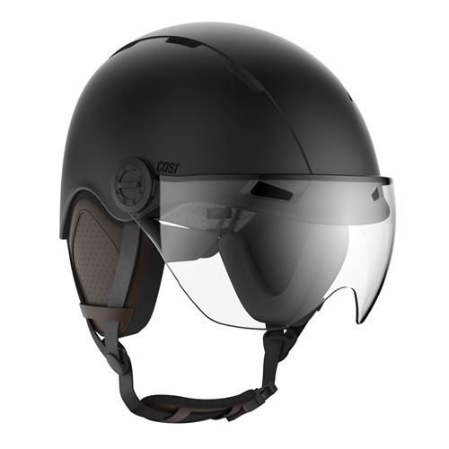 Casque vélo et trottinette avec visière Casr Life Noir M