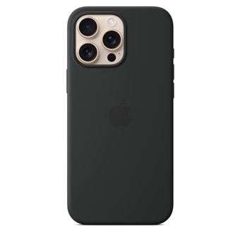 Coque en silicone avec MagSafe pour iPhone 16 Pro Max - Black Minuit