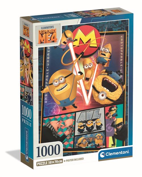 Clementoni Puzzle 1000 pièces Moi Moche et méchant 4 Collection de Haute Qualité Puzzle pour Adultes 14 Jeu de société Fabriqué en Italie 39798 - vue 9