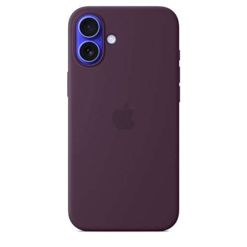 Coque en silicone avec MagSafe pour iPhone 16 Plus Prune