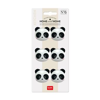 BAG CLIP PANDA 6 PCS - 1
