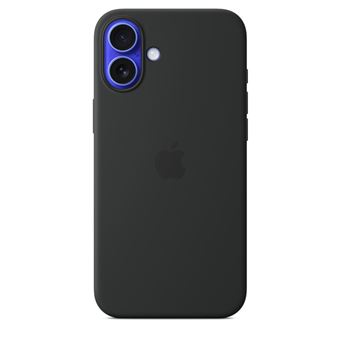 Apple - Coque de protection pour téléphone portable - compatibilité avec MagSafe - silicone - noir - pour iPhone 16 Plus - 1