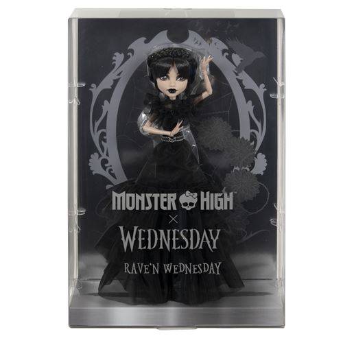 Monster High Mercredi Addams en Tenue de Bal Poupée à Collectionner vêtue d’Une Robe Gothique inspirée de la scène de Danse Accessoires de qualité et Socle pour poupée HXJ03 - vue 9