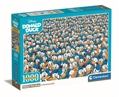 Puzzle 1000 pièces Clementoni Compact Impossible Donald