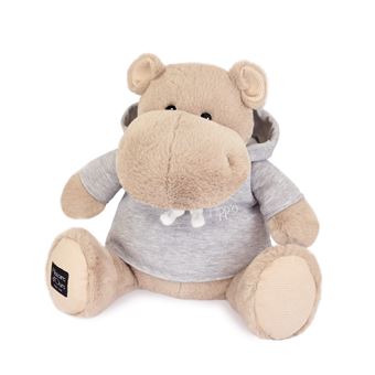 Peluche Histoire d'Ours Hippo avec sweat Gris Beige - 1