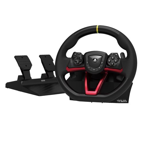 Volant de course sans fil Hori Apex pour PS5 PS4 PC Noir et rouge