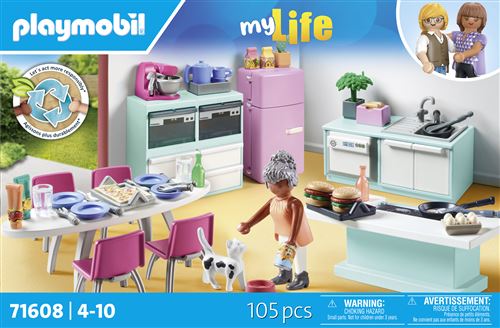 Jeux D'imitation Cuisine Avec Ilôt Central Playmobil La Boite - vue 7