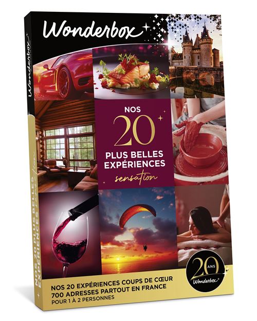 Coffret cadeau Wonderbox Nos plus belles expériences Sensation pour 1 à 2 personnes