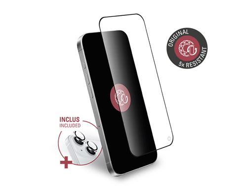 Pack Protège-écran + Protège Lentilles caméra Forceglass pour iPhone 16 Plus Transparent