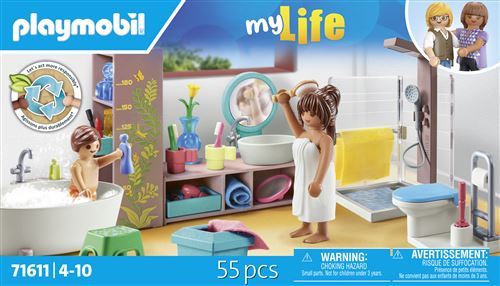 Playmobil My Life 71611 Salle de bains avec douche et baignoire