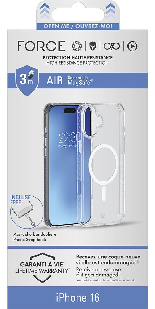 Coque Transparente Compatible MagSafe Pour IPhone 16 - Marque TechExpert, Neuve Avec Câble
