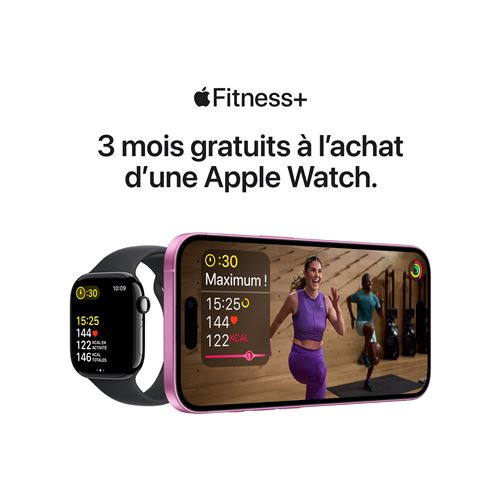 Apple Watch Series 10 GPS 42mm Boîtier en Aluminium Noir de Jais