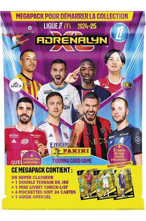ADRENALYN LIGUE 1 McDONALD' 2024 2025 TRADING CARDS GAME Starter pack 1 classeur + 4 pochettes + 3 cartes édition limitée + Checklist + gameboard + - vue 4