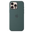Coque en silicone avec MagSafe pour iPhone 16 Pro Max Vert lacustre