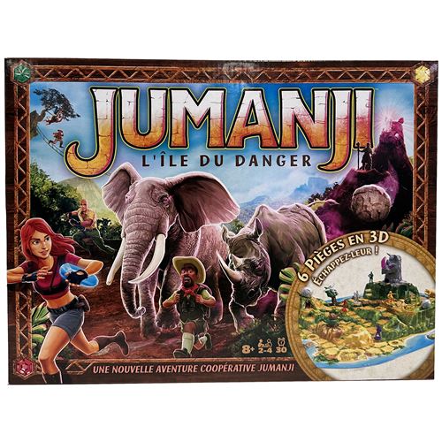 Jeu D’Ambiance Spin Master Games Jeu Jumanji L'Ile Du Danger Plateau 3D