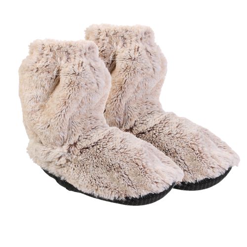 Chaussons chauffants en fourrure