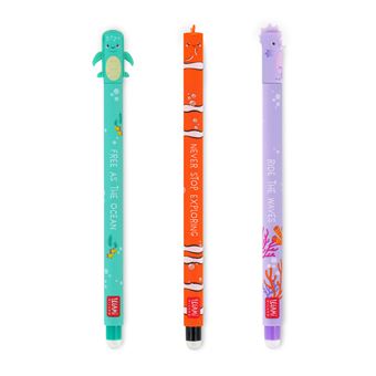 Set de 3 stylos effaçables Legami Marin