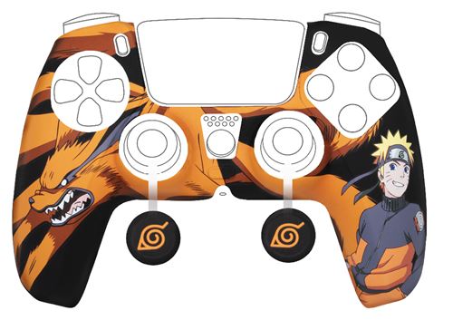 Coque de Protection KONIX Pour manette DualSense PS5 Silicone Appuie Pouces Motif Konoha et Naruto