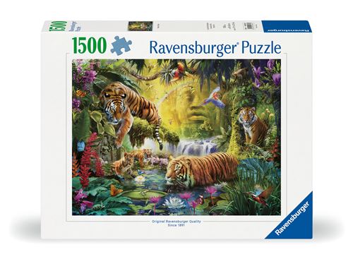Puzzle 1500 Pièces Ravensburger Tigres Au Plan D'Eau