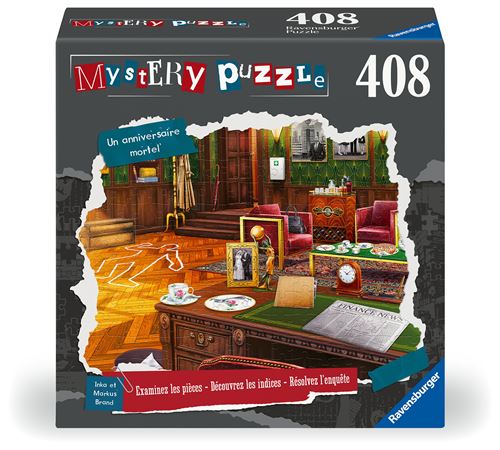 Puzzle 408 Pièces Ravensburger Mystery Puzzle Un Anniversaire Mortel