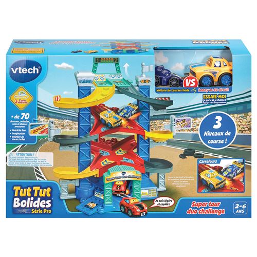 Circuit Et Véhicules Vtech Tut Tut Bolides Série Pro Super Tour Duo Challenge