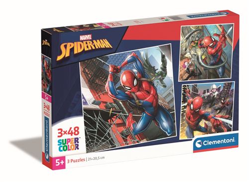 Coffret 3 puzzles 48 pièces Clementoni Marvel Spider Man