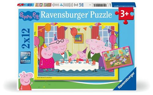 Ravensburger Puzzle 2x12 p - L''heure de la fete avec Peppa