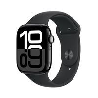 Apple Watch Series 10 GPS + Cellular 46mm Boîtier en Aluminium Noir de Jais avec Bracelet Sport Noir M/L
