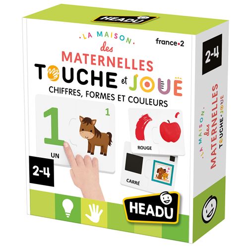 Jeu écriture et lettres Headu La Maison des Maternelles Touche et Joue Chiffre, formes et couleurs - Headu