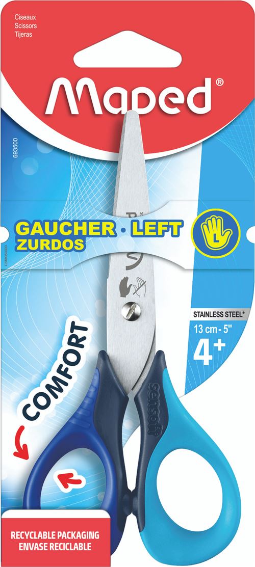 Ciseaux Gaucher Maped Sensoft 13 Cm Modèle Aléatoire