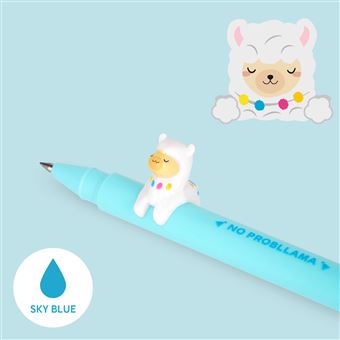 Stylo roller gel Legami Bijou Lama Bleu ciel
