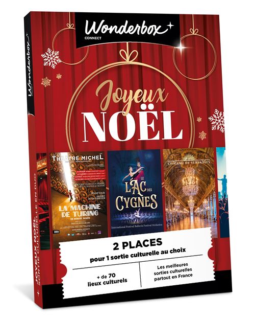 Coffret cadeau Wonderbox Joyeux Noël culturel pour 2 personnes