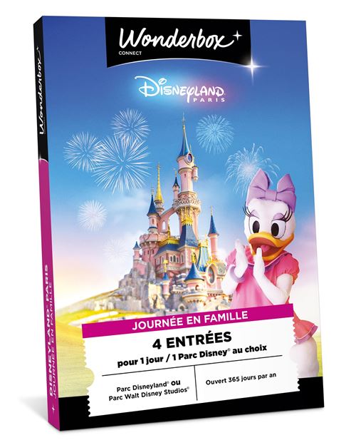 Coffret cadeau Wonderbox Disneyland Paris en famille pour 2 adultes et 2 enfants