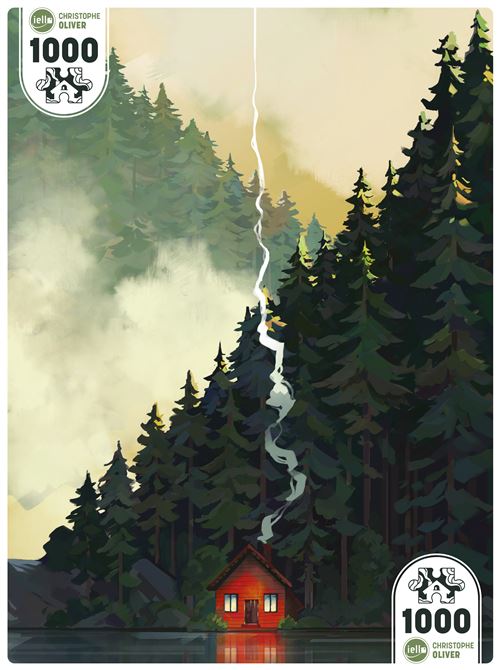 Puzzle 1000 pièces Iello Little Red House - Iello