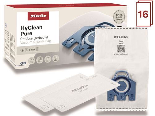 Pack XXL sacs aspirateur Miele Hyclean Pure GN 80% matières