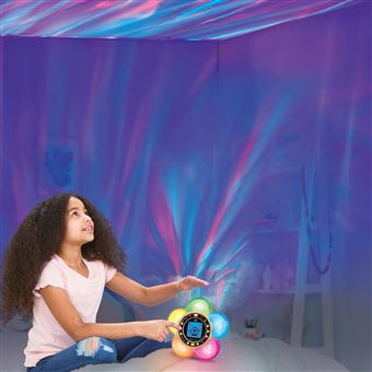 VTech - KidiMagic StarLight Violet, Radio Réveil Enfant 9 en 1, Étoile avec Effets Lumineux, Projection de l'Heure au Plafond, Enceinte, Jeux, Cadeau Enfant de 6 Ans à 12 Ans - Contenu